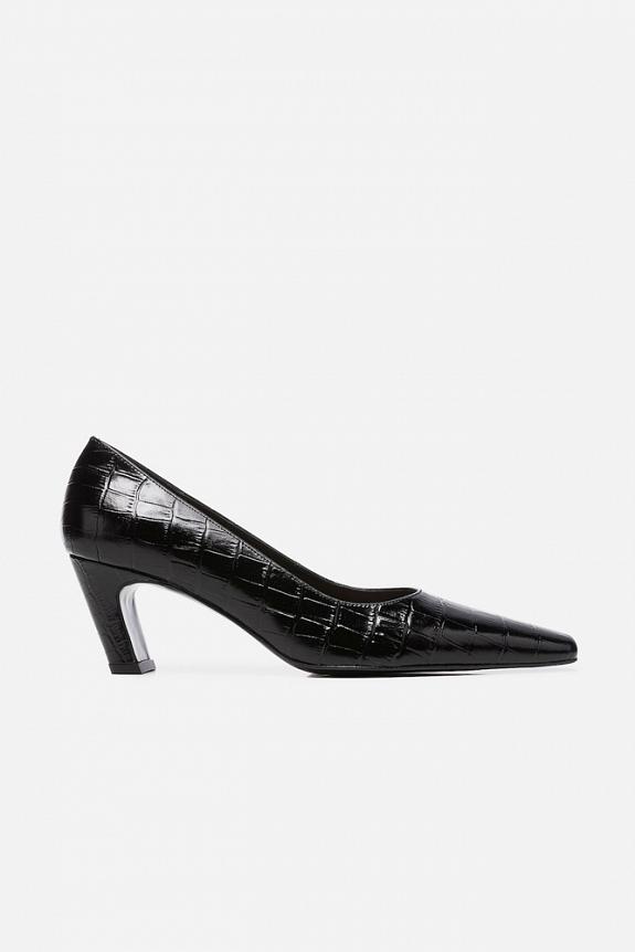 Flattered Iggy Black Croco Leather